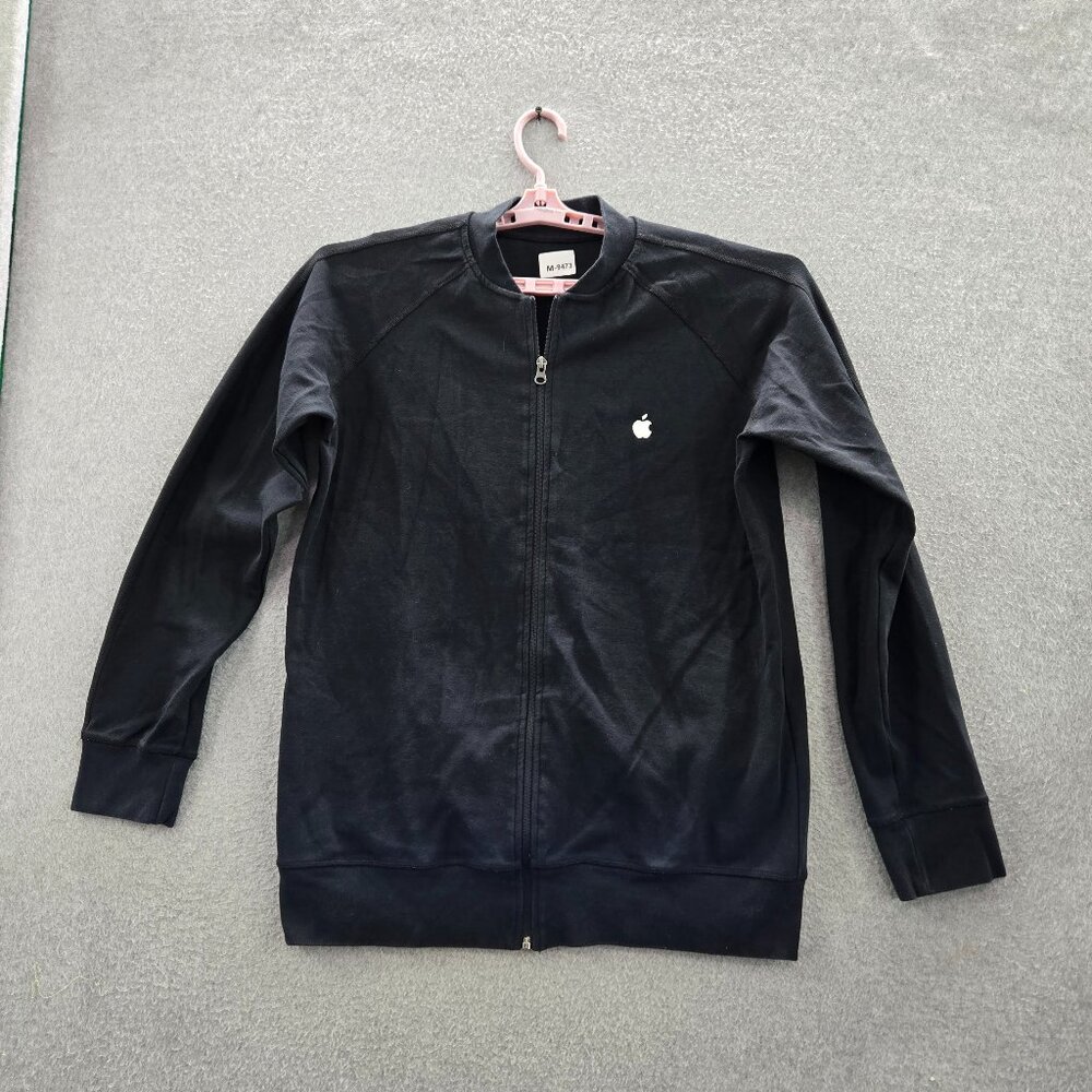 Apple Men Sweatshirt L Black Activewear Logo Long Sleeve‎
